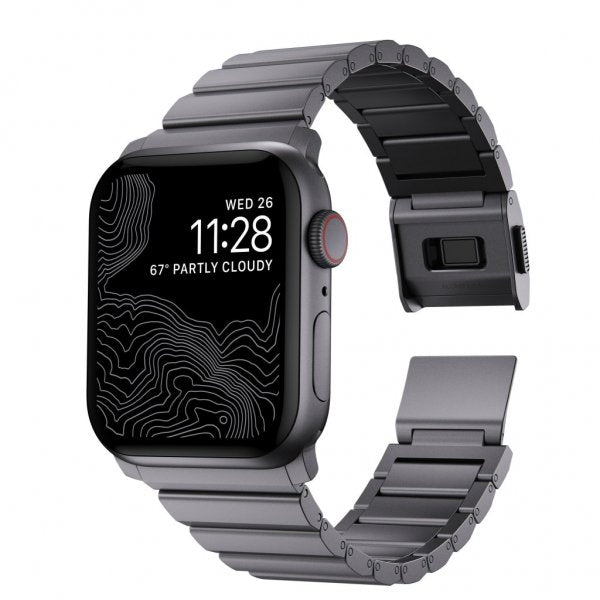 Nomad Apple Watch 44/45/46mm/Apple Watch Ultra Rem Aluminium Space Grey