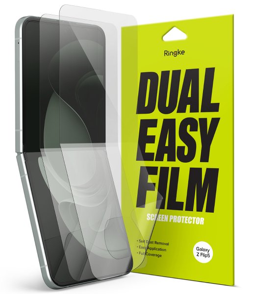 Ringke Samsung Galaxy Z Flip 5 Skærmbeskyttelse Dual Easy Film 2-pak