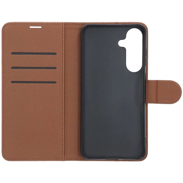 Samsung Galaxy S25 FE Etui med Kortlomme og Standfunktion Brun