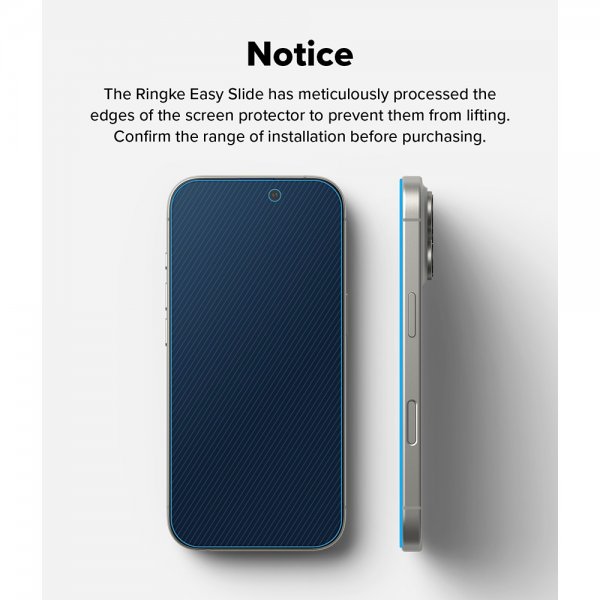 Ringke iPhone 16 Pro Skærmbeskyttelse Easy Slide Privacy 2-pak