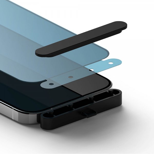 Ringke iPhone 15 Pro Skærmbeskyttelse Privacy Hærdet Glas Installationsjig
