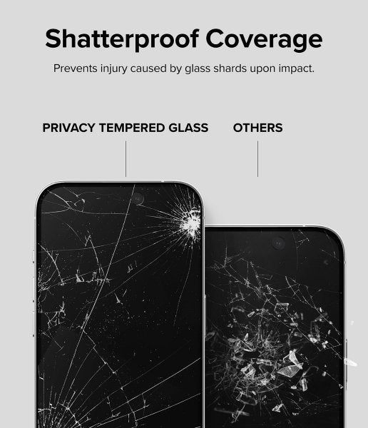 Ringke iPhone 15 Pro Skærmbeskyttelse Privacy Hærdet Glas Installationsjig