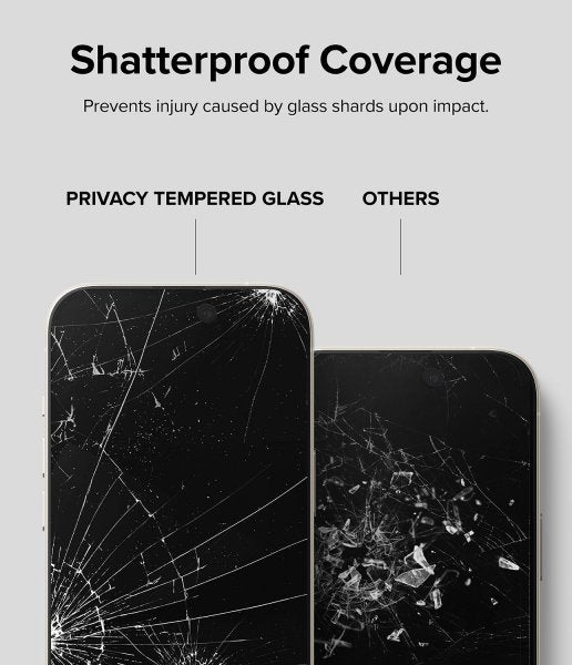 Ringke iPhone 15 Skærmbeskytter Privacy Tempered Glass Installation Jig