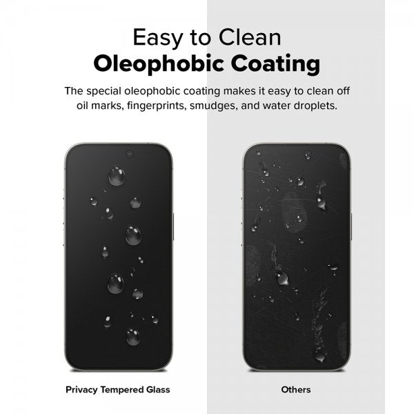 Ringke iPhone 16 Pro Max Skærmbeskyttelse Easy Slide Privacy 2-pak