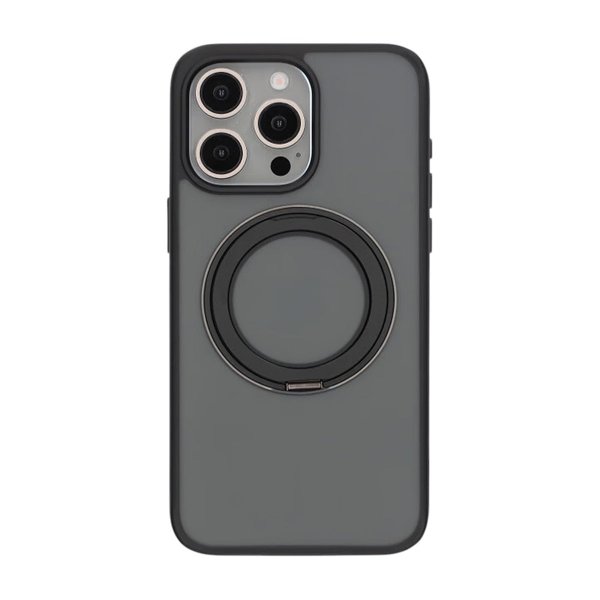 iPhone 15 Pro Max Cover Roterbart MagSafe Stativ Sort
