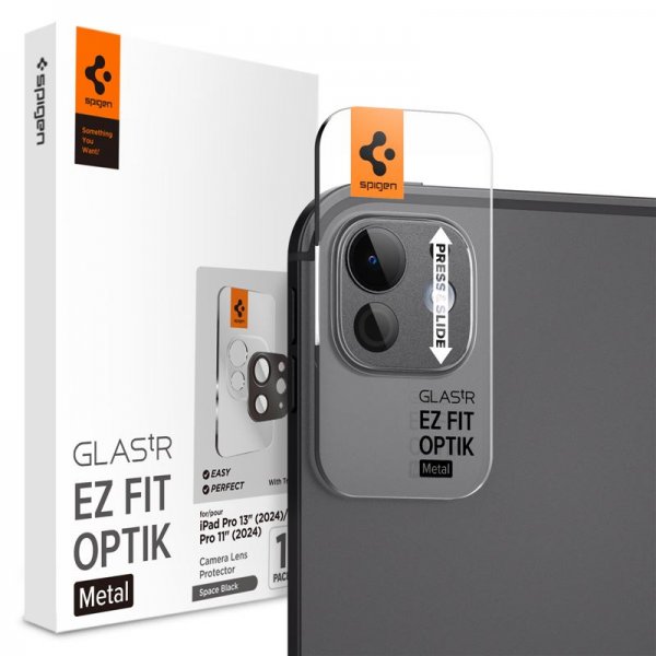 Spigen iPad Pro 11 (M4/M5)/iPad Pro 13 (M4/M5) Kamerabeskyttelse Glas.tR EZ Fit Optik Metal Space Black
