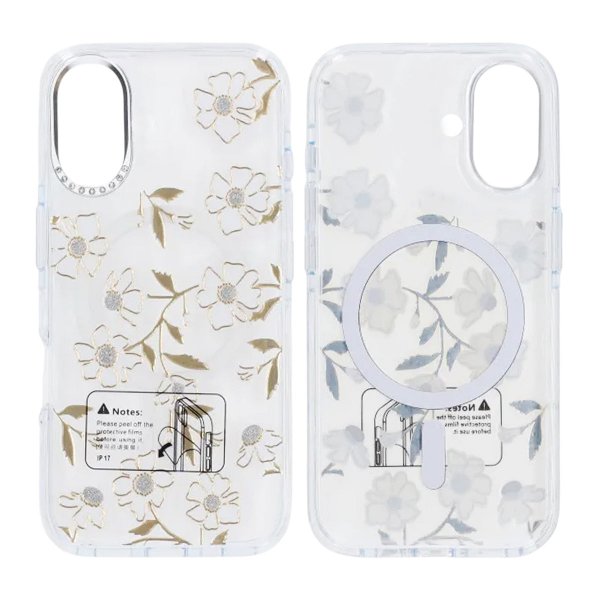 iPhone 16 Cover Mønster MagSafe Blomstergrene