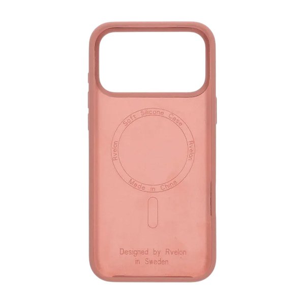Rvelon iPhone 17 Pro Max Cover Silikone MagSafe Mørkrosa