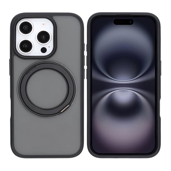 iPhone 16 Pro Cover Roterbart MagSafe Stativ Sort