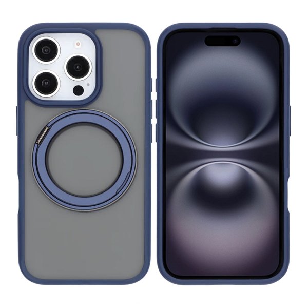 iPhone 16 Pro Cover Roterbart MagSafe Stativ Blå