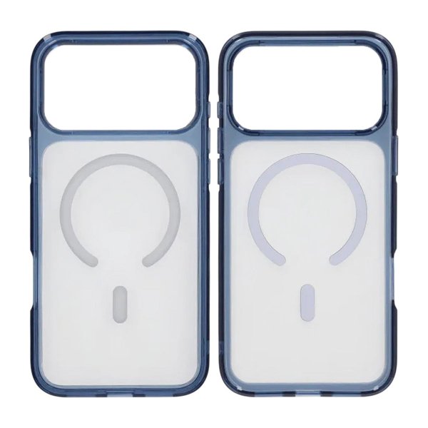 iPhone 17 Pro Cover Transparent MagSafe Blå