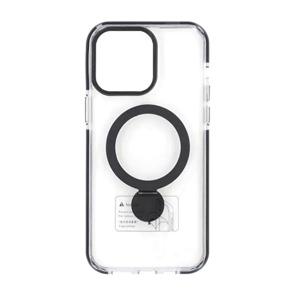 iPhone 15 Pro Max Cover Ringstativ MagSafe Sort