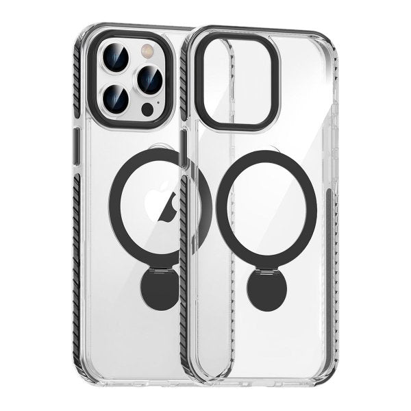 iPhone 15 Pro Max Cover Ringstativ MagSafe Sort
