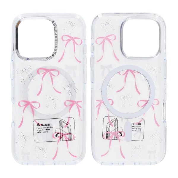 iPhone 16 Pro Cover Mønster MagSafe Sløjfe