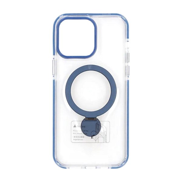 iPhone 15 Pro Max Cover Ringstativ MagSafe Blå