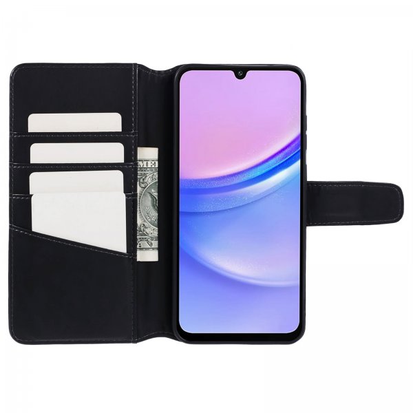 Nordic Covers Samsung Galaxy A15 Etui Essential Læder Raven Black