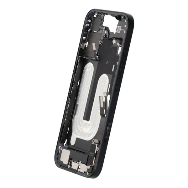 Mellemramme med smådele til iPhone 16 - Sort OEM