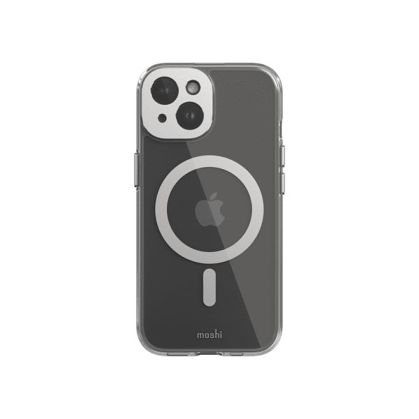 Moshi iPhone 15 Cover iGlaze MagSafe Luna Silver