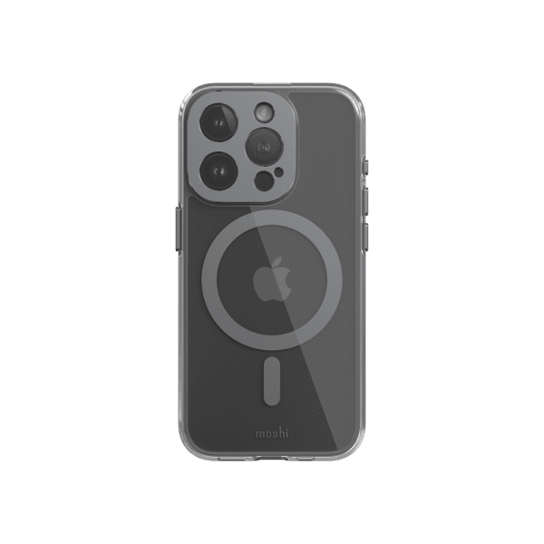 Moshi iPhone 15 Pro Cover iGlaze MagSafe Meteorite Gray