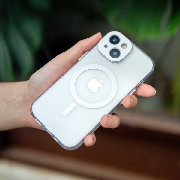 Moshi iPhone 15 Pro Max Cover iGlaze MagSafe Meteorite Grey