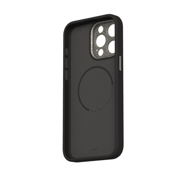 Moshi iPhone 15 Pro Max Cover Napa MagSafe Midnight Black