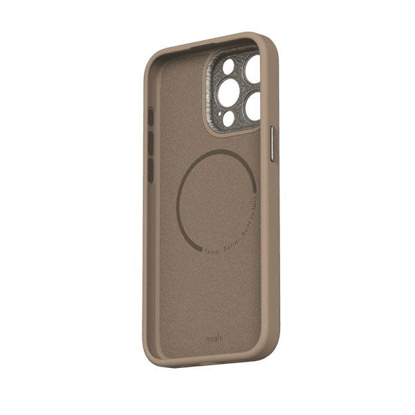 Moshi iPhone 15 Pro Max Cover Napa MagSafe Woodsmoke Brown
