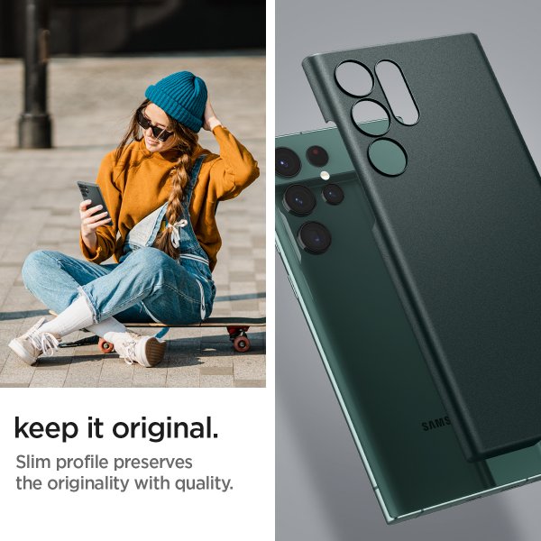 Spigen Samsung Galaxy S22 Ultra Cover AirSkin Abyss Green
