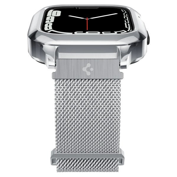 Spigen Apple Watch 40mm Skal med Armbånd Metal Fit Pro Sølv