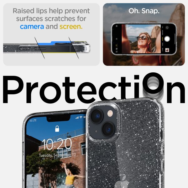 Spigen iPhone 14 Plus Cover Liquid Crystal Glitter Crystal Quartz