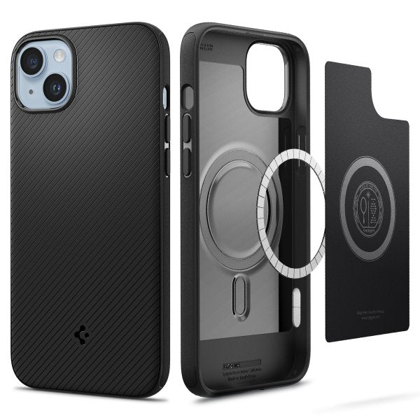 Spigen iPhone 14 Plus Cover Mag Armor MagFit Mat Sort