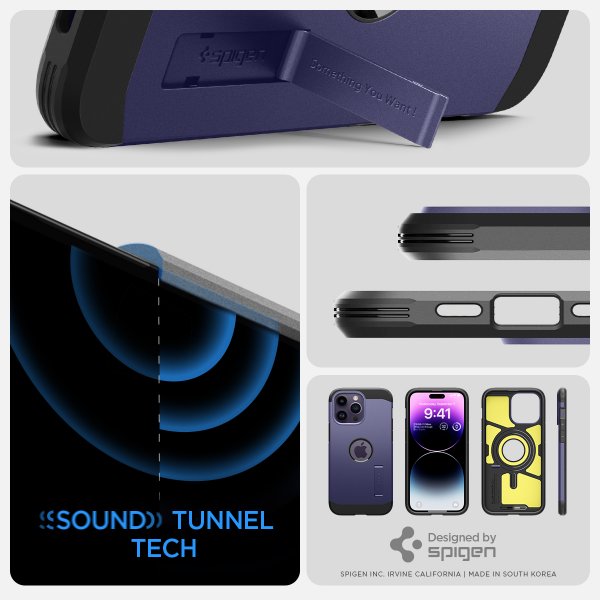 Spigen iPhone 14 Pro Max Cover Tough Armor MagFit Deep Purple