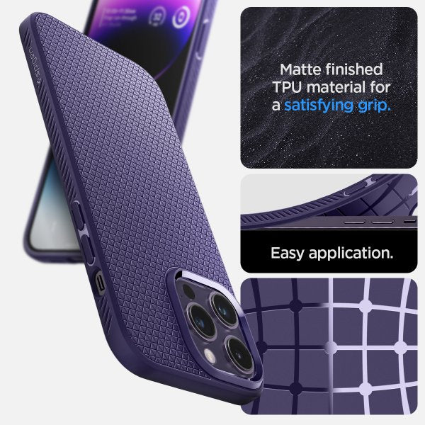Spigen iPhone 14 Pro Cover Liquid Air Deep Purple