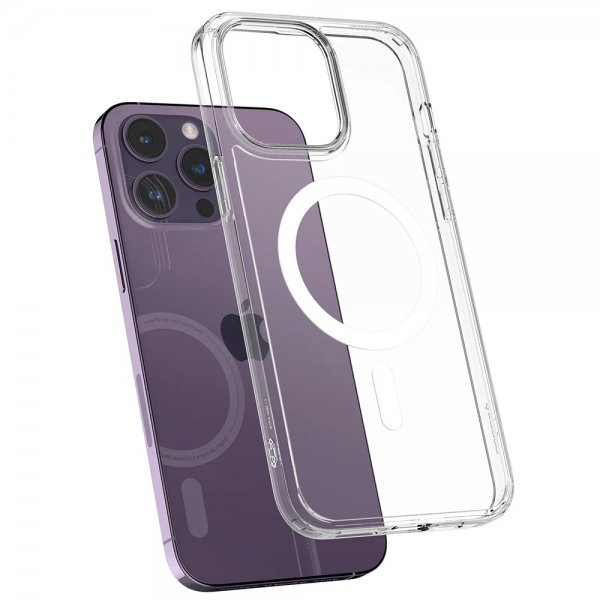 Spigen iPhone 14 Pro Max Cover AirSkin Hybrid MagFit Hvid