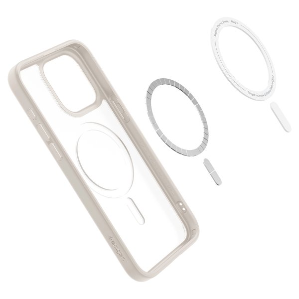 Spigen iPhone 15 Pro Max Cover Ultra Hybrid MagFit Frost Natural Titanium