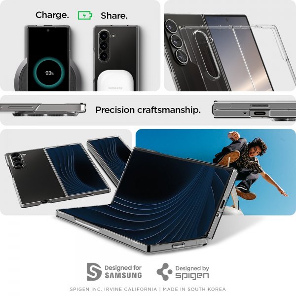 Spigen Samsung Galaxy Z Fold 6 Air Skin Cover Crystal Clear