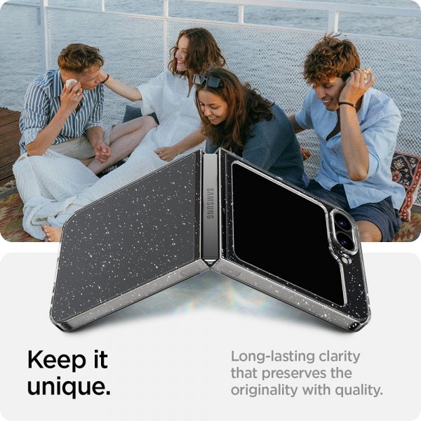 Spigen Samsung Galaxy Z Flip 6/Flip 7 FE Cover Air Skin Glitter Crystal Quartz