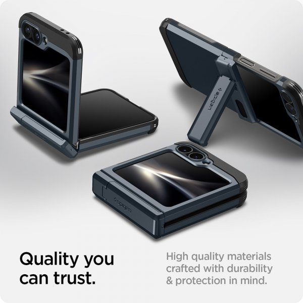 Spigen Samsung Galaxy Z Flip 6/Flip 7 FE Cover Tough Armor Pro Metal Slate