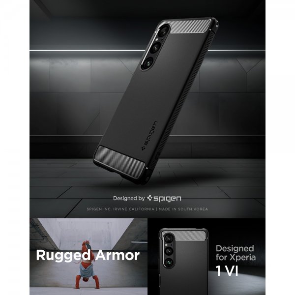 Spigen Sony Xperia 1 VI Cover Rugged Armor Mat Sort