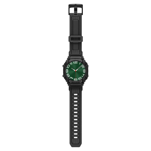 Spigen Samsung Galaxy Watch Ultra Armbånd og Etui Rugged Armor Pro Matte Black