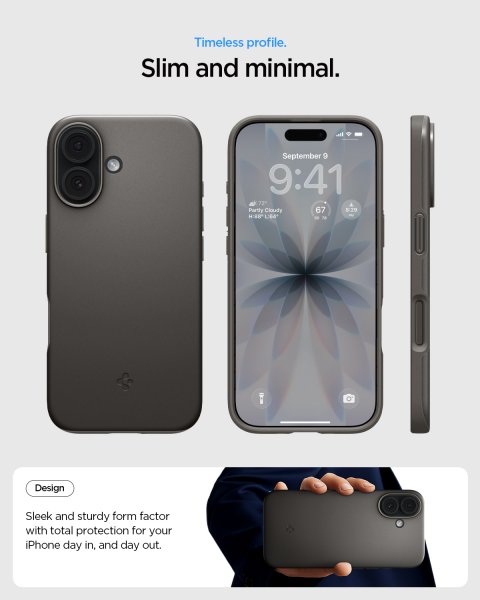 Spigen iPhone 17 Cover Thin Fit MagFit Gunmetal