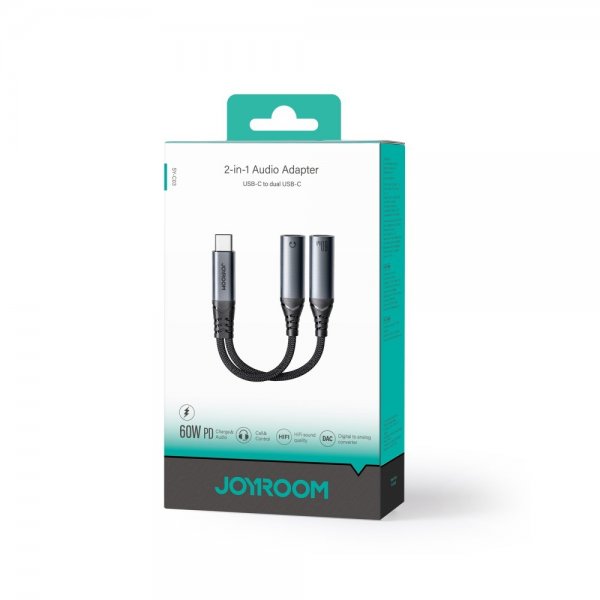 Joyroom Adapter 2-i-1 Audio Adapter USB-C til dobbelt USB-C