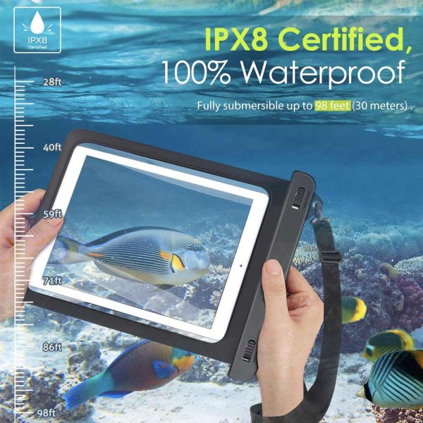 Armor-X IPX8 Vandtæt Etui til tablets på op til 12"