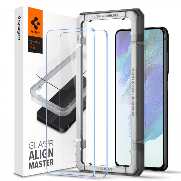 Spigen Samsung Galaxy S21 FE Skærmbeskyttelse GLAS.tR ALIGNmaster 2-pak
