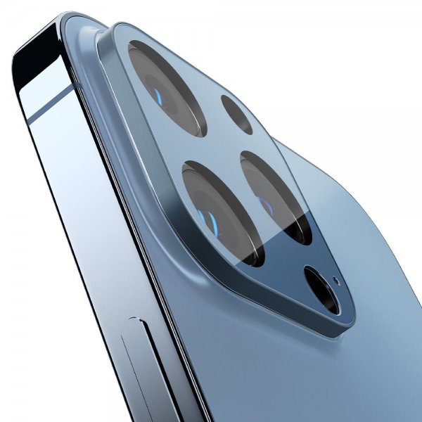 Spigen iPhone 13 Pro/iPhone 13 Pro Max Kamerabeskyttelse Glas.tR Optik 2-pak Sierra Blue