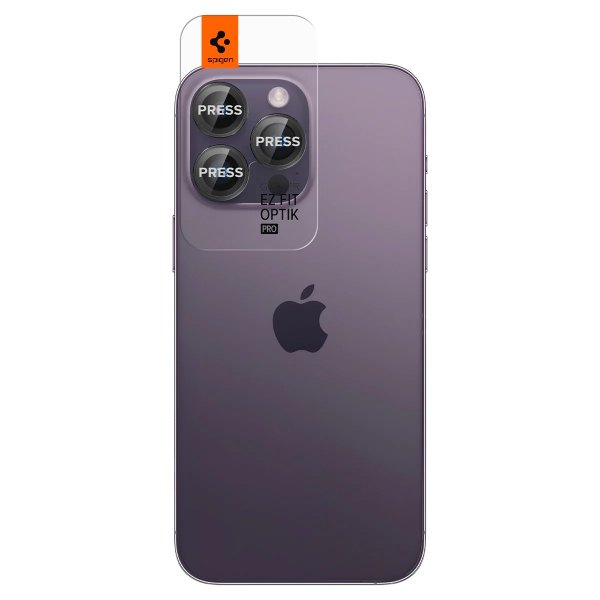 Spigen iPhone 14/15/16/17 Pro & Pro Max Kamerabeskyttelse GLAS.tR EZ Fit Optik Pro 2-pak Sort