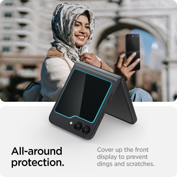Spigen Samsung Galaxy Z Flip 5 Skærmbeskyttelse GLAS.tR EZ Fit 2-pak