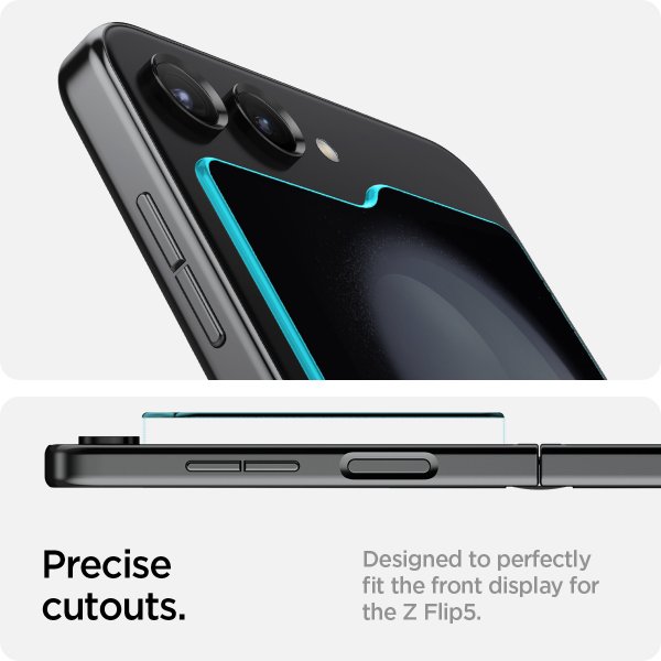 Spigen Samsung Galaxy Z Flip 5 Skærmbeskyttelse GLAS.tR EZ Fit 2-pak