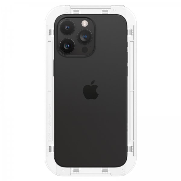 Spigen iPhone 15 Pro Max Skærmbeskyttelse GLAS.tR EZ Fit FC Sort 2-pak