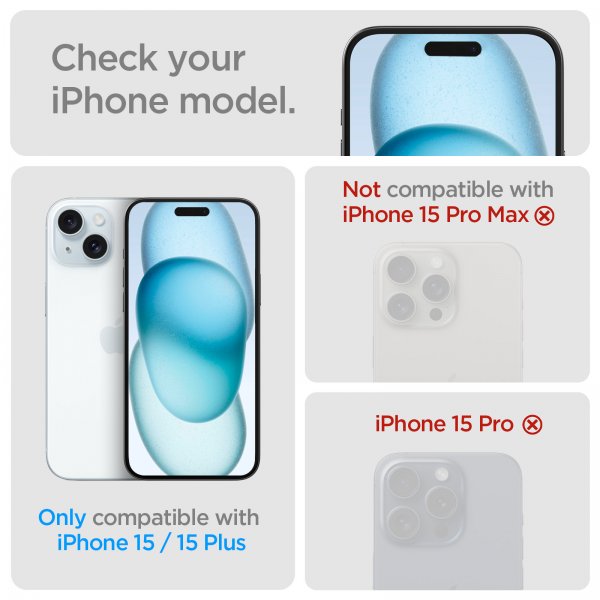 Spigen iPhone 14/15/14 Plus/15 Plus Kamerabeskyttelsesglas.tR Optik Crystal Clear 2-pak