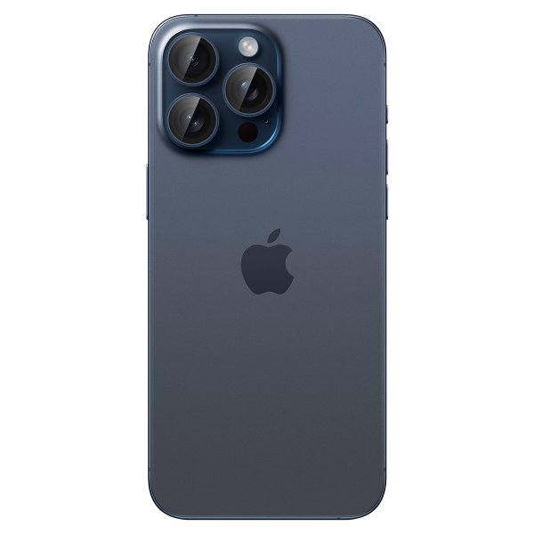 Spigen iPhone 15 Pro/iPhone 15 Pro Max Kamerabeskyttelse GLAS.tR EZ Fit Optik Pro 2-pak Blue Titanium